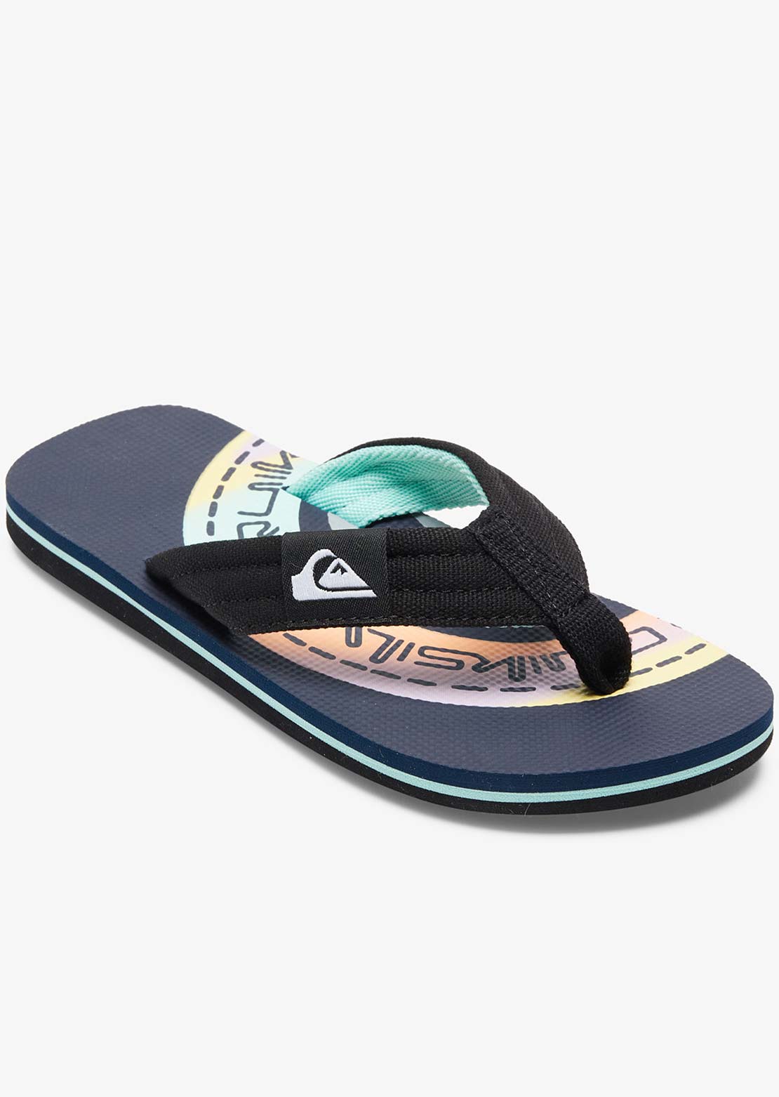 Quiksilver Junior Molokai Layback II Sandals Black/Black/Orange