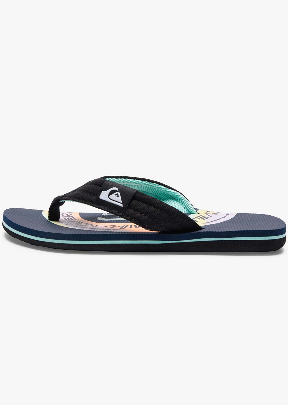 Quiksilver Junior Molokai Layback II Sandals Black/Black/Orange