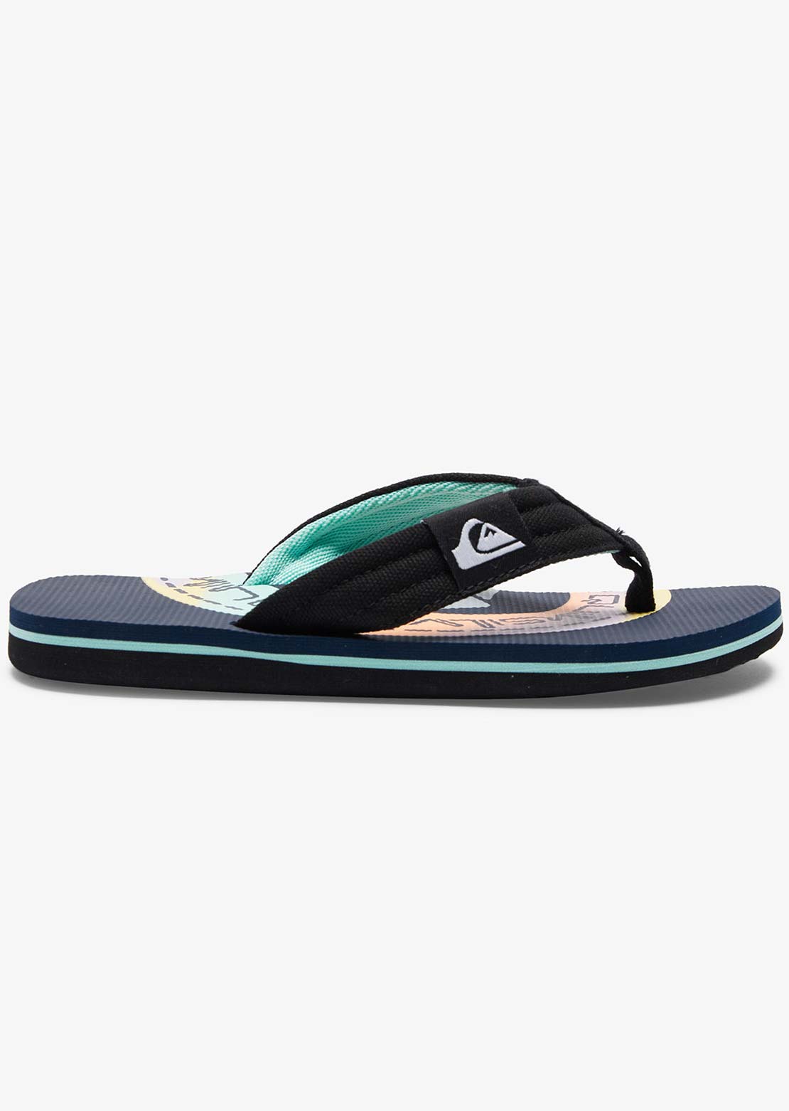 Quiksilver Junior Molokai Layback II Sandals Black/Black/Orange