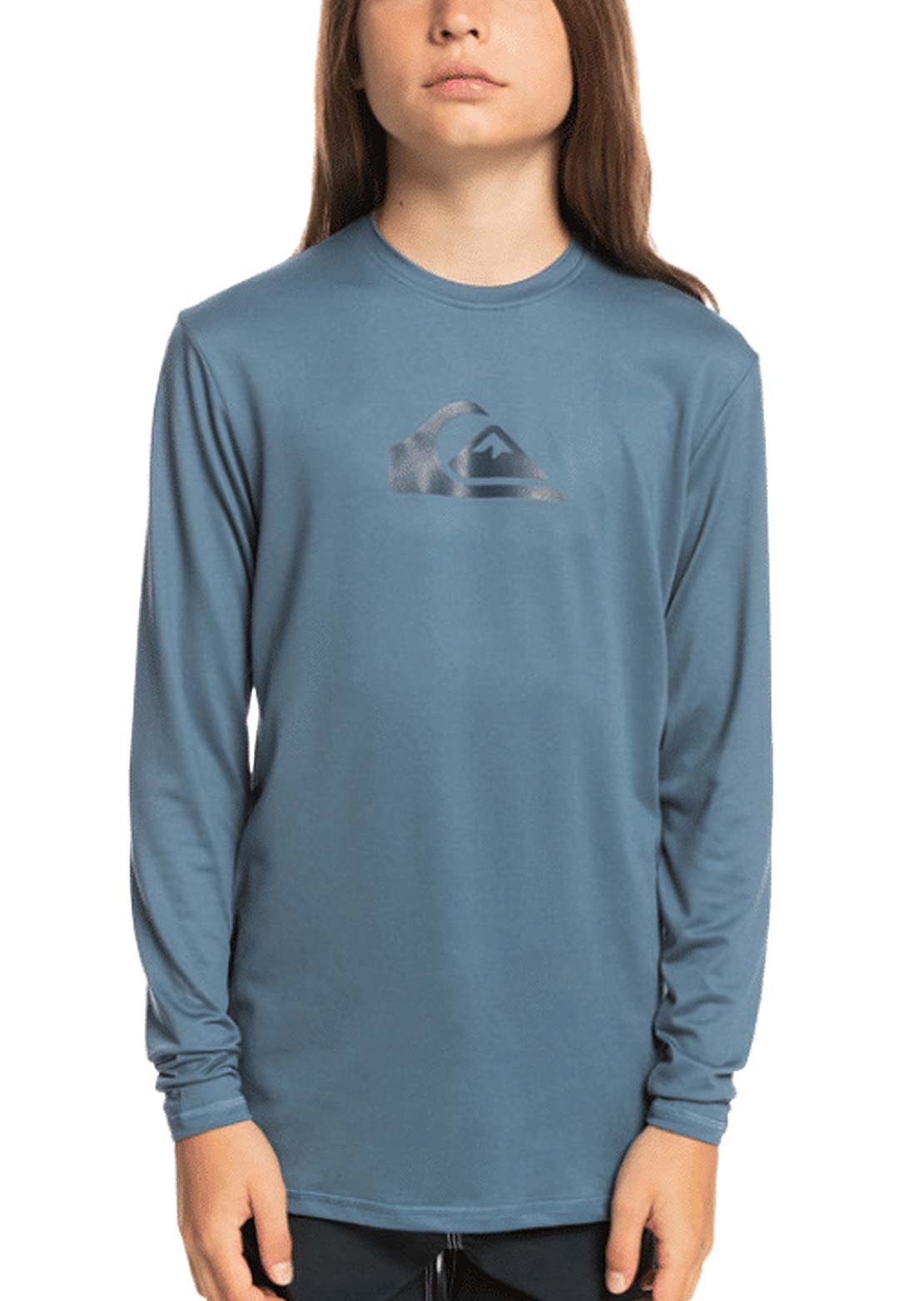 Quiksilver Junior Solid Streak Long Sleeve Rashguard Bering Sea