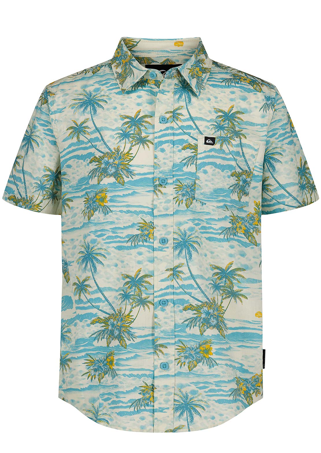 Quiksilver Junior Sundown Classic Button Up Shirt Aqua