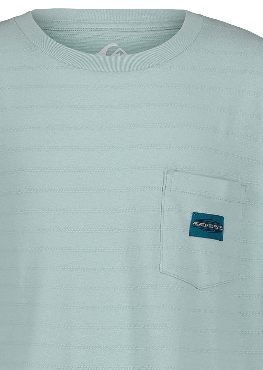 Quiksilver Junior Textured Stripe T-Shirt Blue Haze