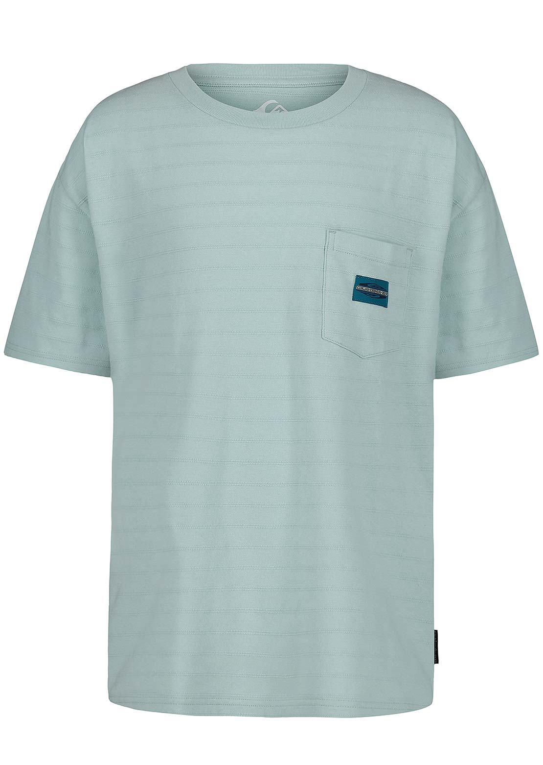 Quiksilver Junior Textured Stripe T-Shirt Blue Haze