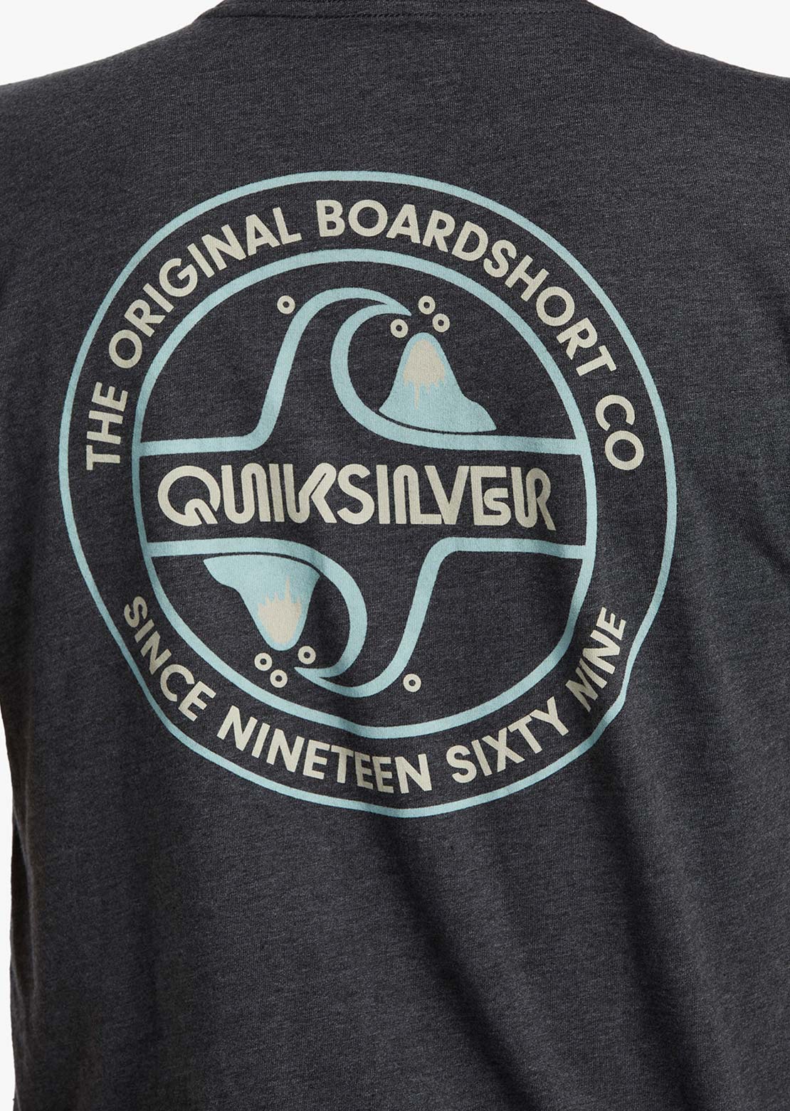 Quiksilver Men&#39;s Circle Back Mod T-Shirt Charcoal
