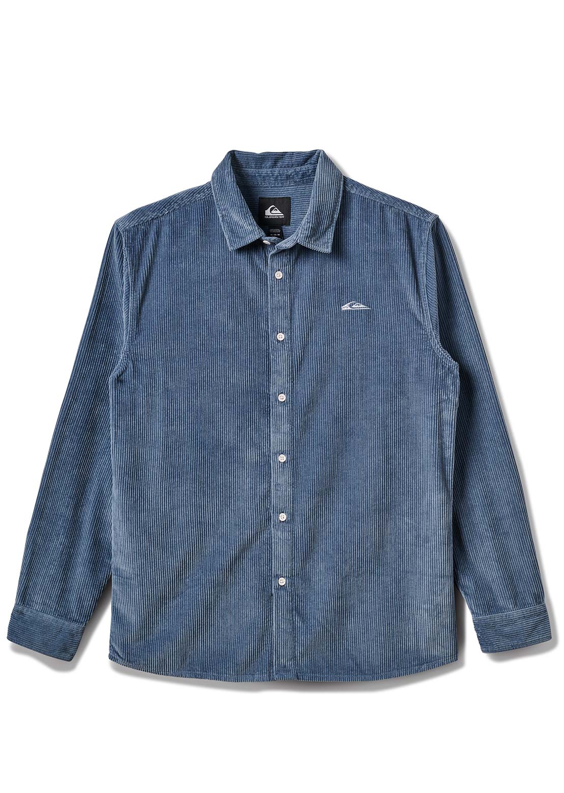 Quiksilver Men's Cord Long Sleeve Button Up Shirt China Blue