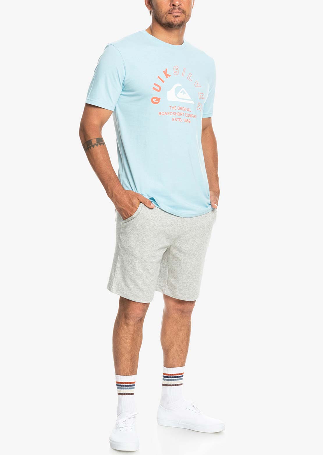 Quiksilver Men&#39;s Essentials Shorts Light Grey Heather