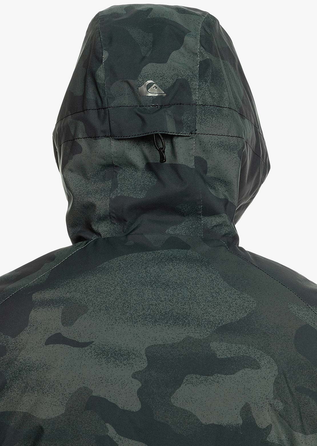 Quiksilver Men&#39;s Mission Printed Block Snow Jacket Spray Camo True Black