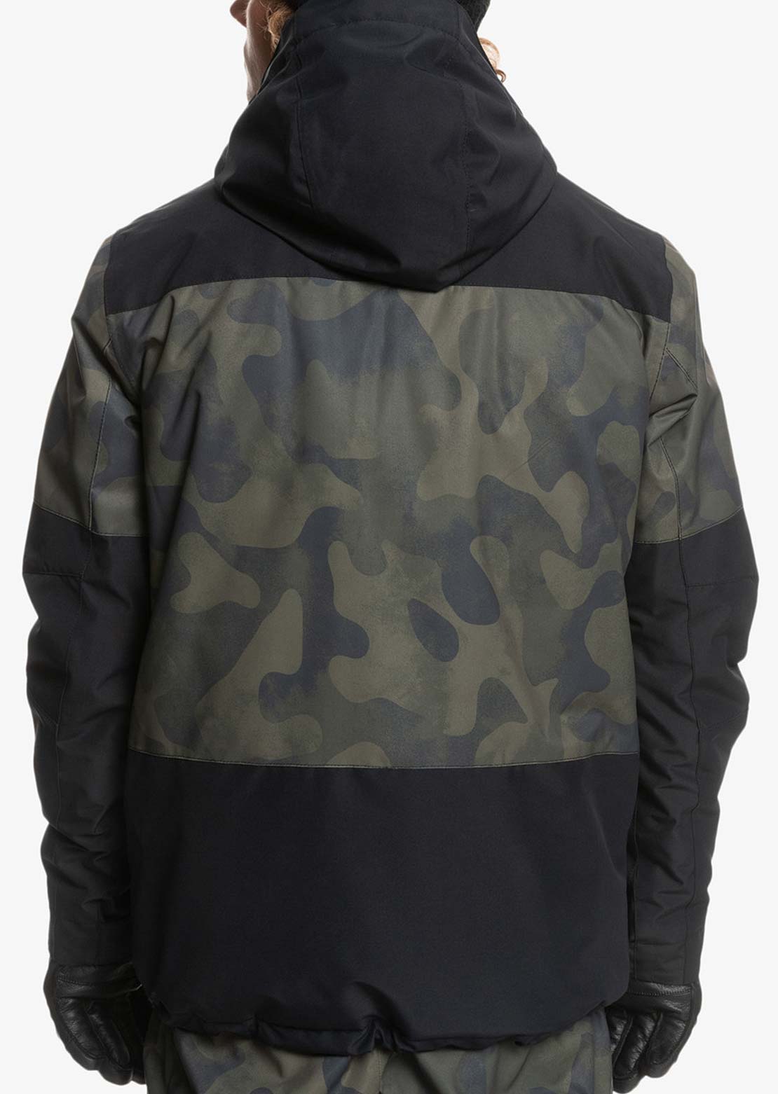 Quiksilver Men&#39;s Mission Printed Block Snow Jacket Fade Out Camo