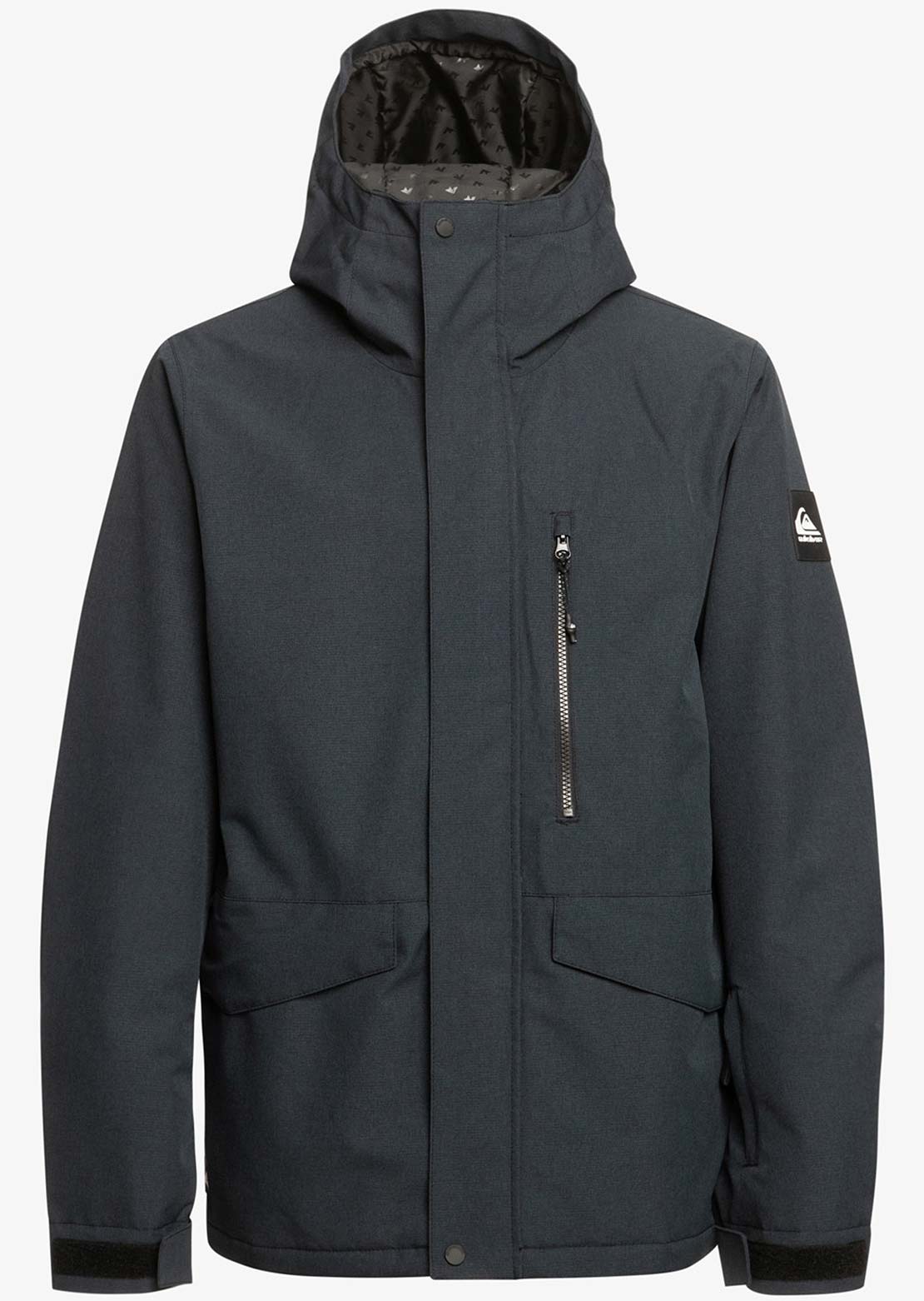 Quiksilver Men&#39;s Mission Solid Snow Jacket True Black