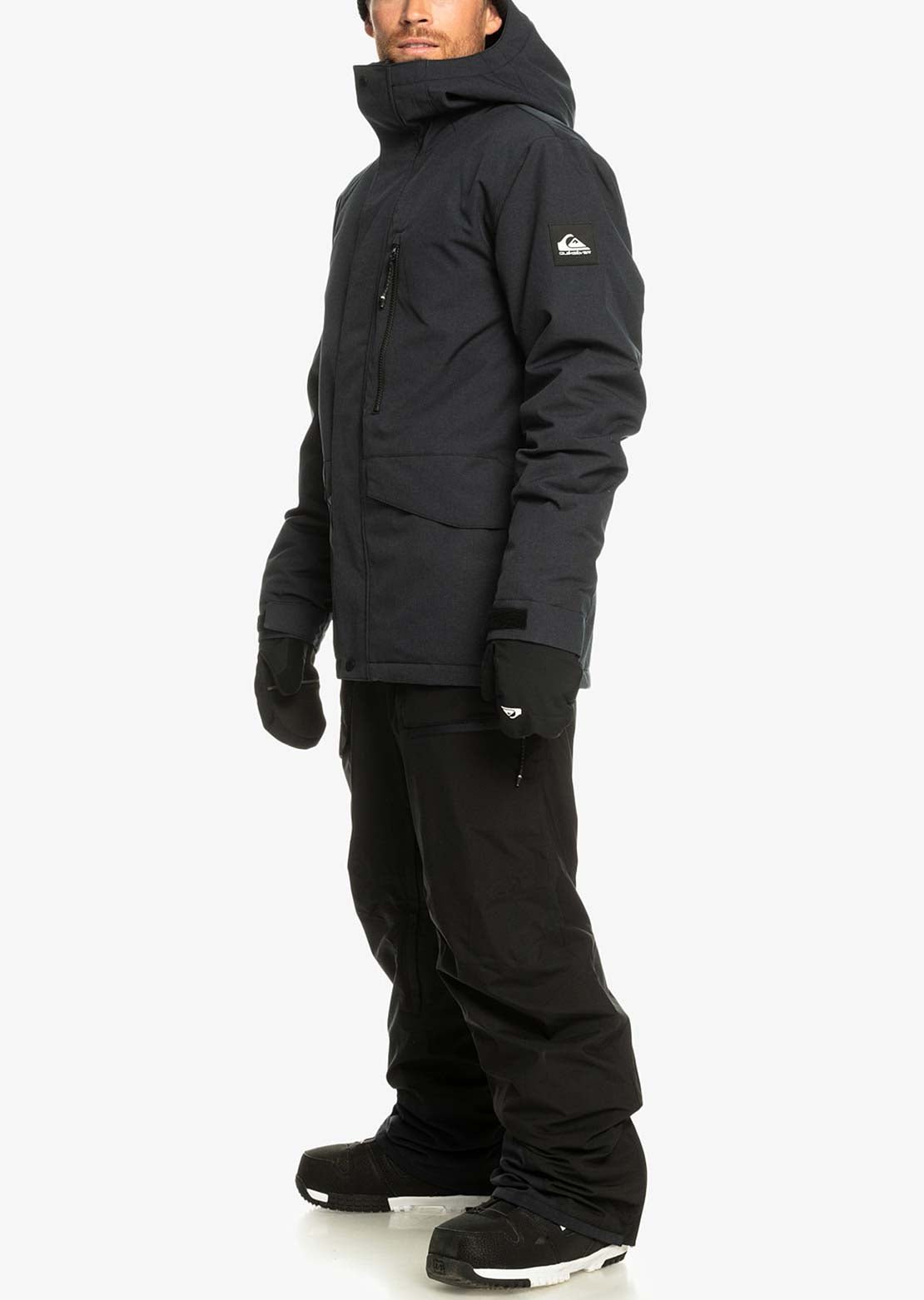 Quiksilver Men&#39;s Mission Solid Snow Jacket True Black