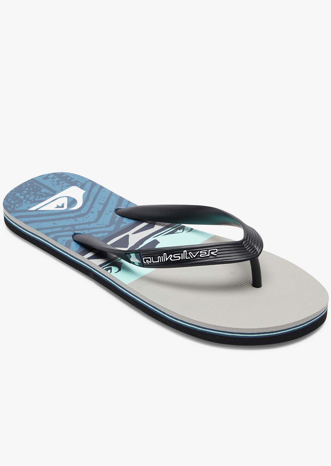 Quiksilver Men&#39;s Molokai Panel Sandals Grey/Black/Blue