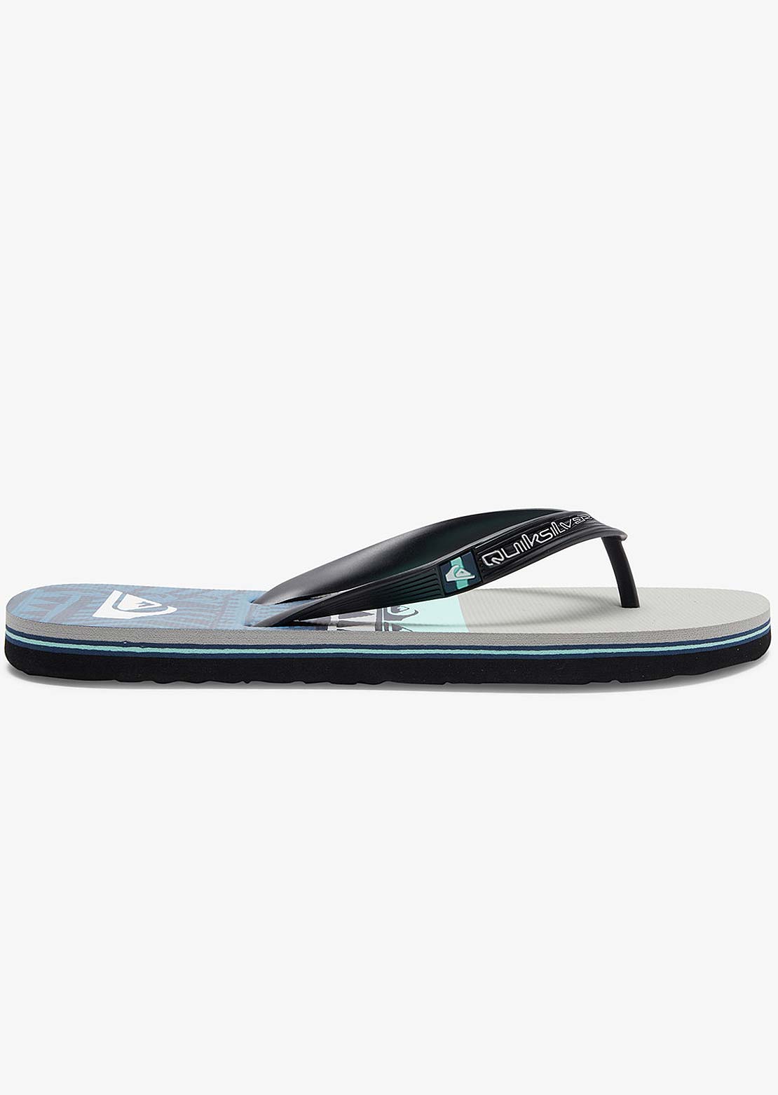 Quiksilver Men&#39;s Molokai Panel Sandals Grey/Black/Blue