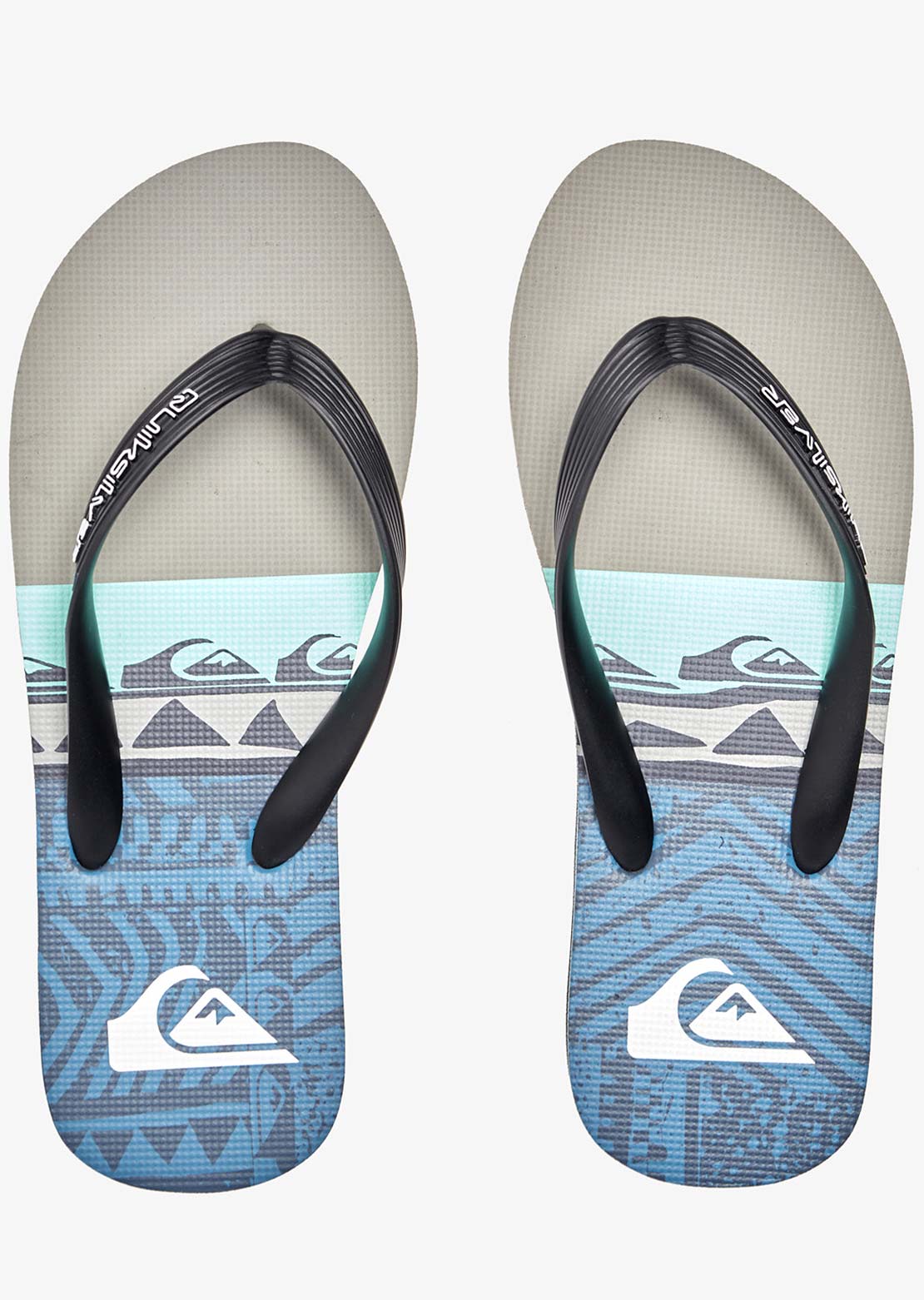 Quiksilver Men&#39;s Molokai Panel Sandals Grey/Black/Blue