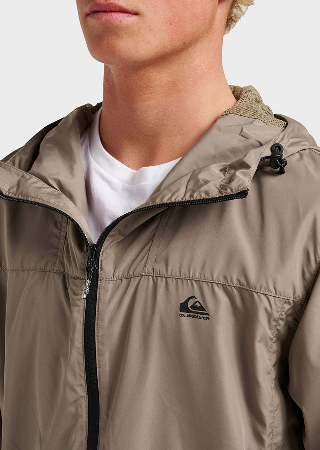 Quiksilver Men's Overcast Windbreaker Long Sleeve Jacket Fallen Rock