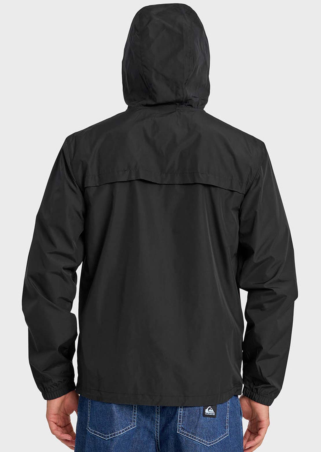 Quiksilver Men's Overcast Windbreaker Long Sleeve Jacket Black