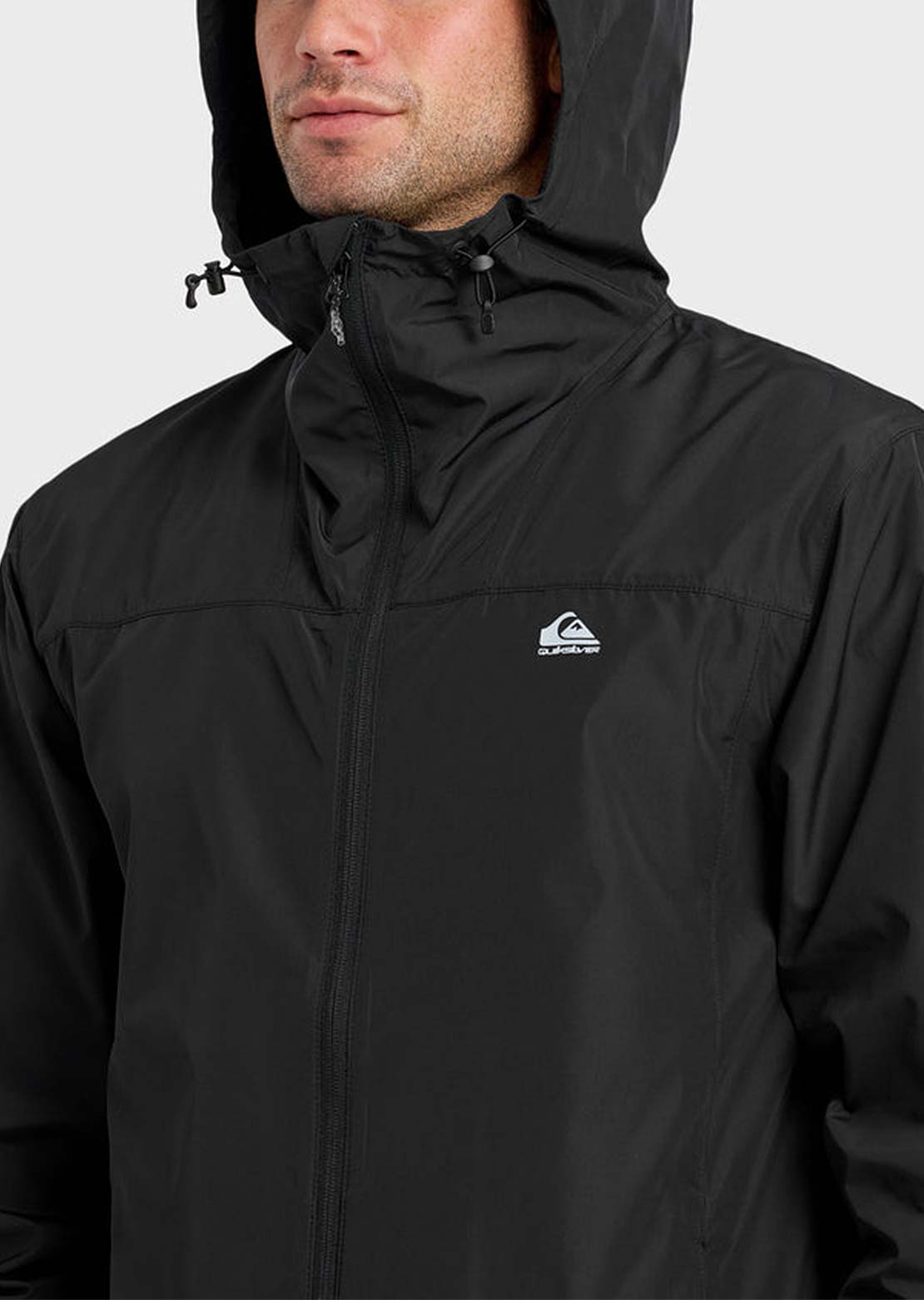 Quiksilver Men's Overcast Windbreaker Long Sleeve Jacket Black