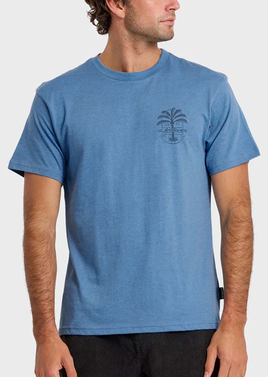Quiksilver Men's Uno Palm MT0 T-Shirt Riviera Heather