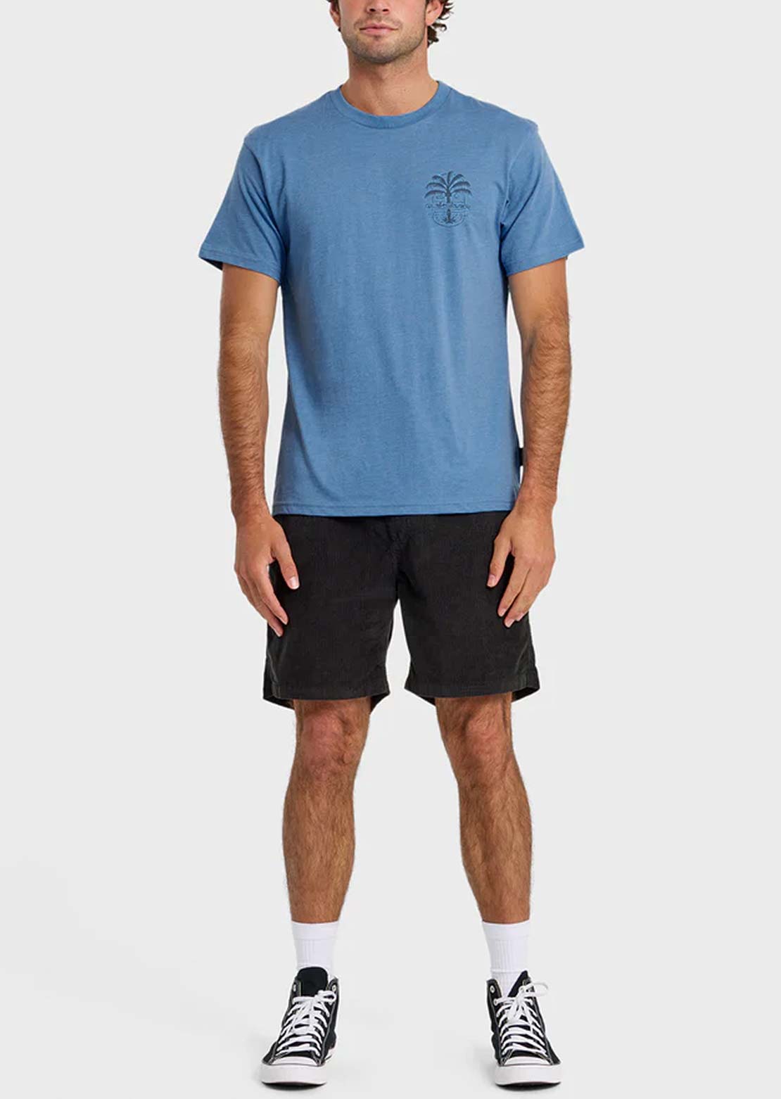 Quiksilver Men's Uno Palm MT0 T-Shirt Riviera Heather
