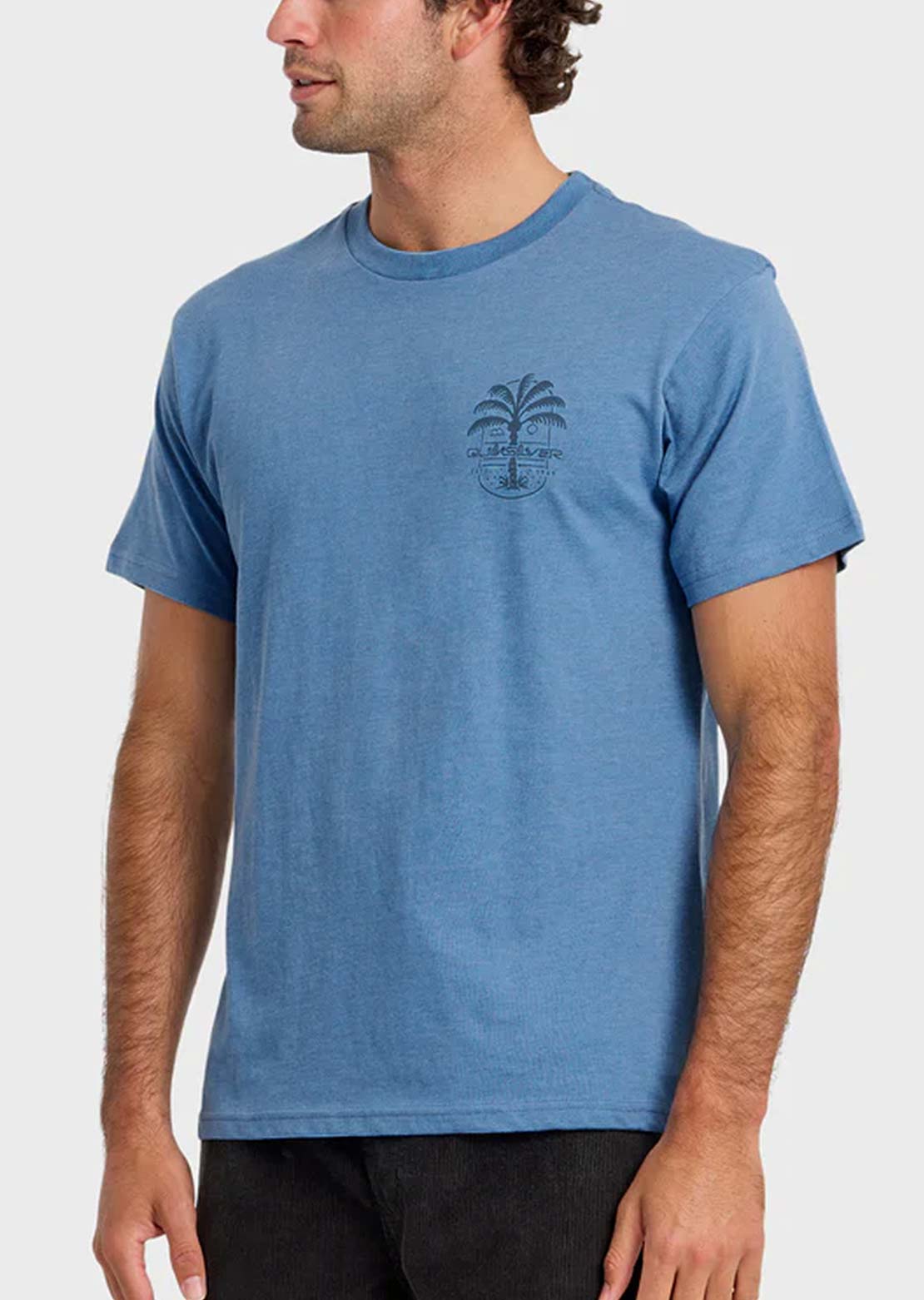 Quiksilver Men's Uno Palm MT0 T-Shirt Riviera Heather