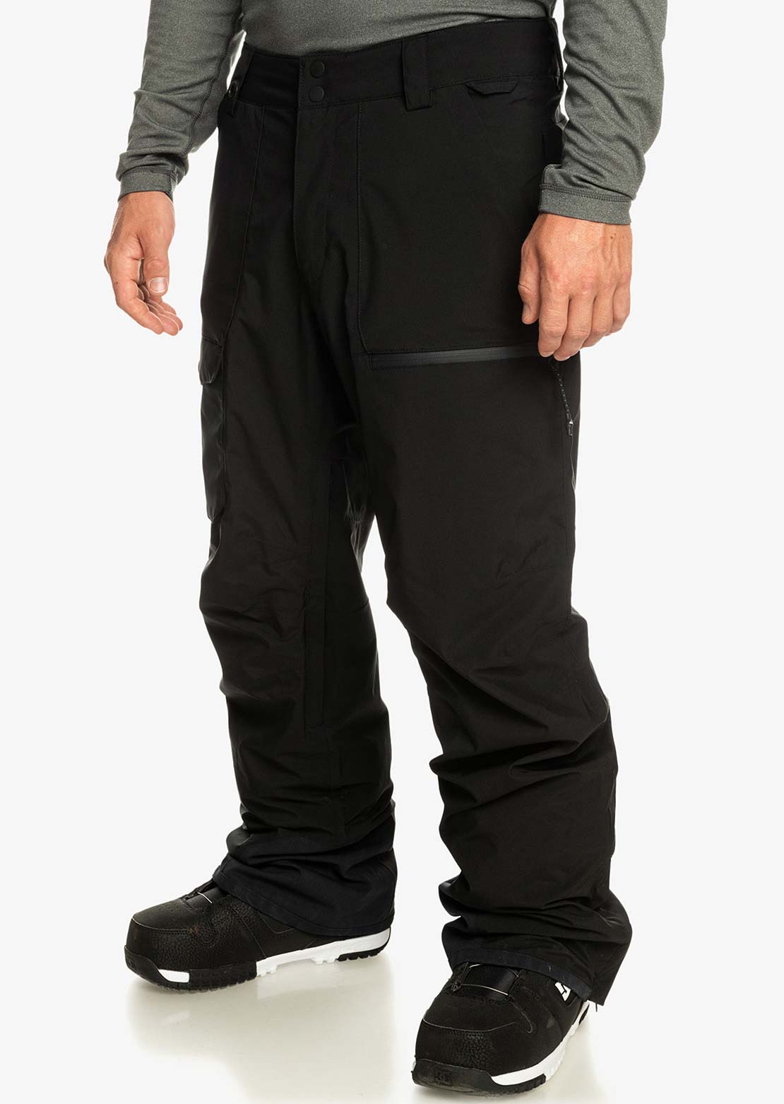 Quiksilver Men&#39;s Utility Snow Pants True Black