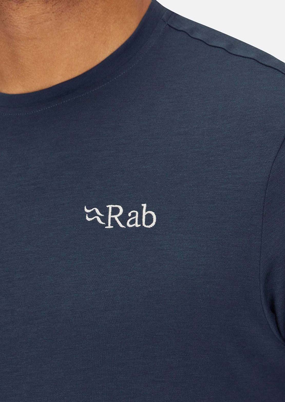 Rab Men's Crimp Logo T-Shirt Tempest Blue