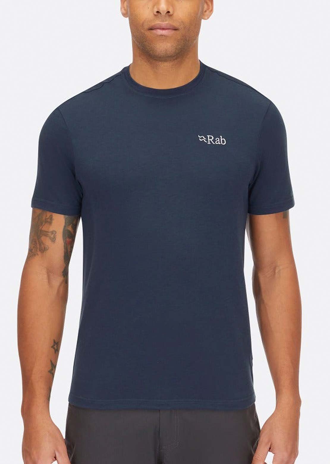 Rab Men's Crimp Logo T-Shirt Tempest Blue