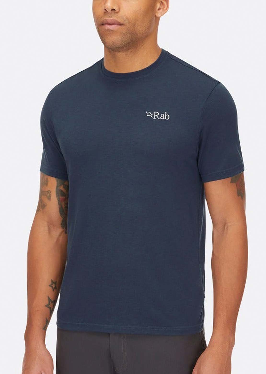 Rab Men's Crimp Logo T-Shirt Tempest Blue
