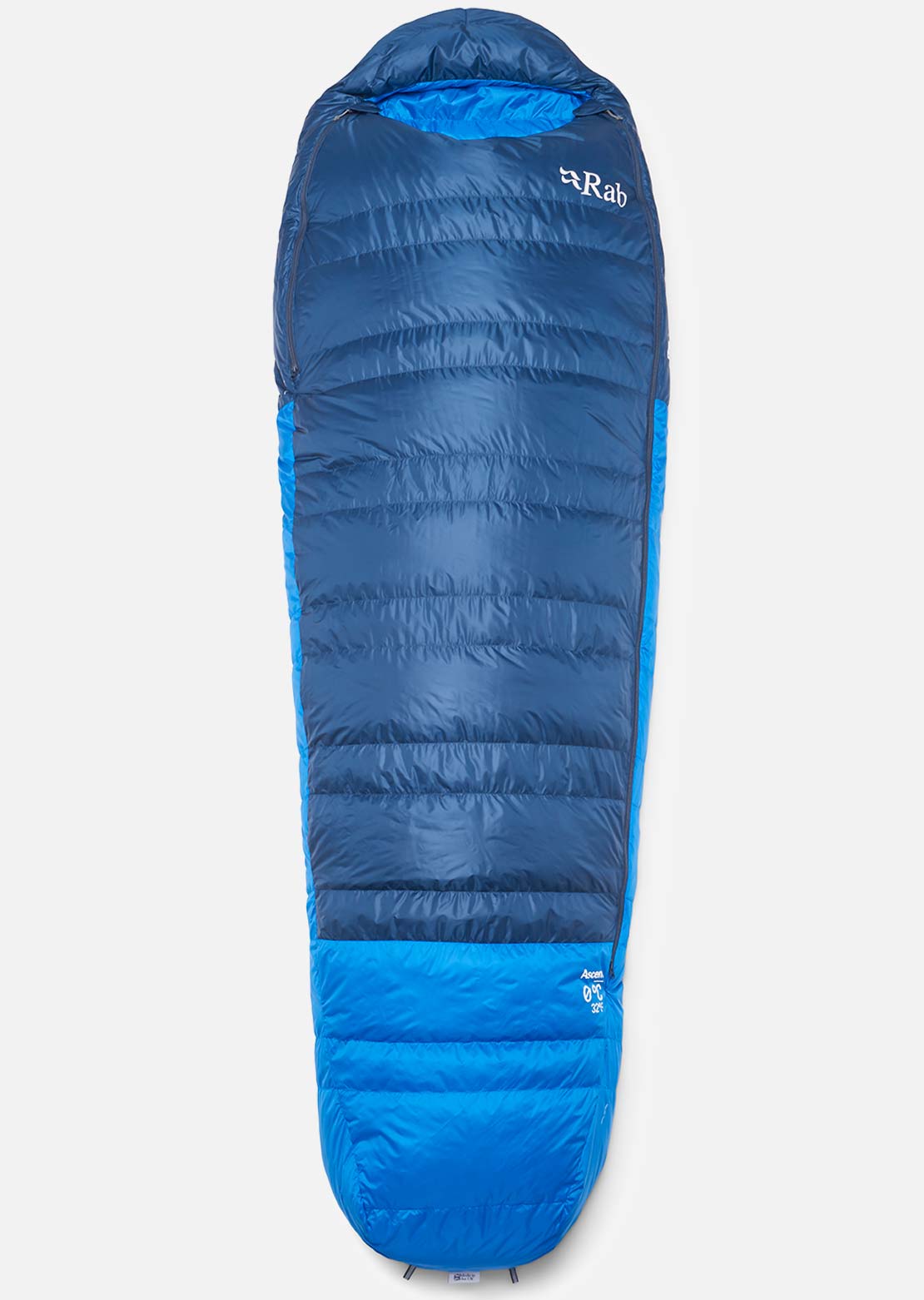 Rab Unisex Ascent 0C/32F Sleeping Bag Tempest Blue Maya Blue