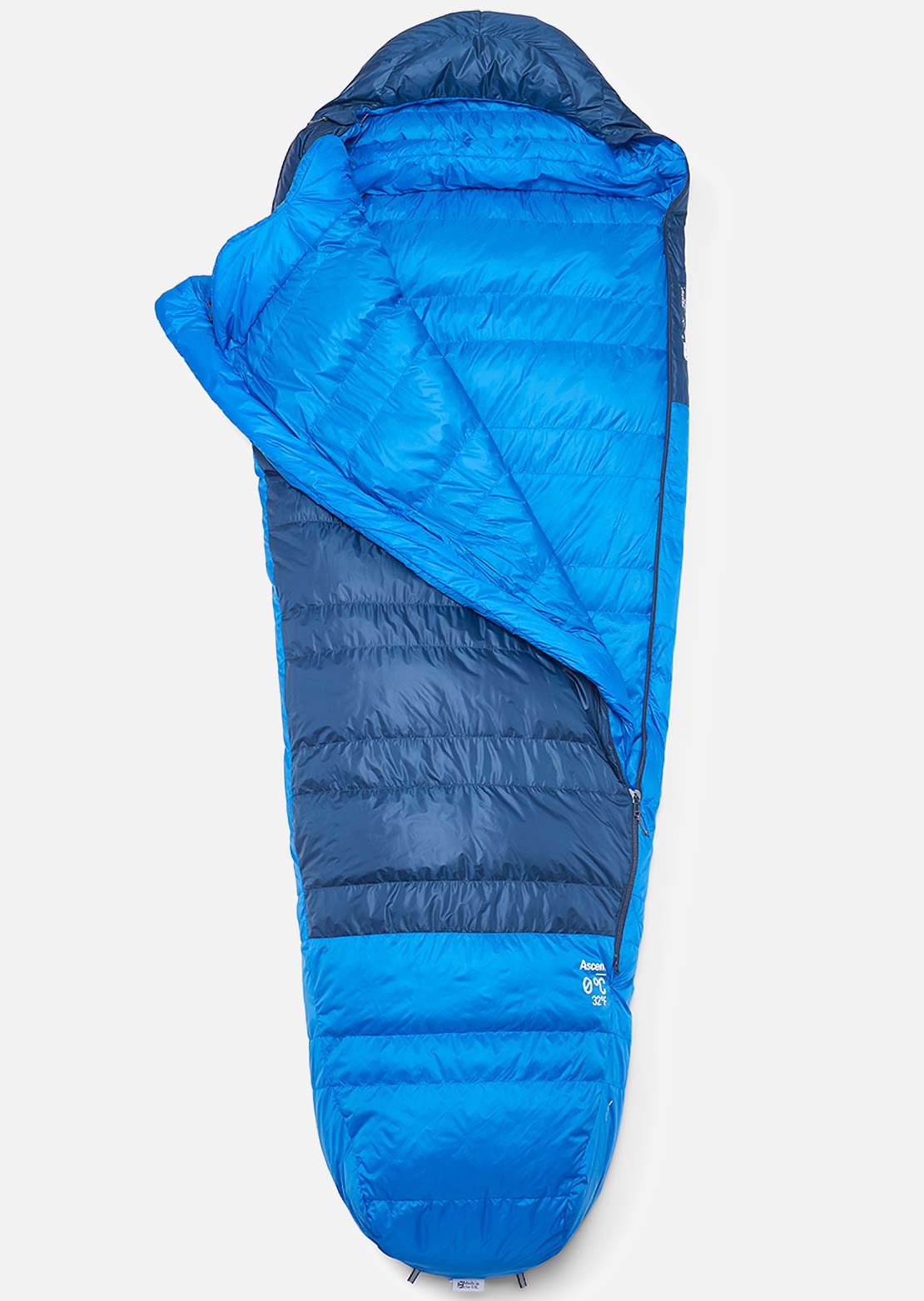 Rab Unisex Ascent 0C/32F Sleeping Bag Tempest Blue Maya Blue
