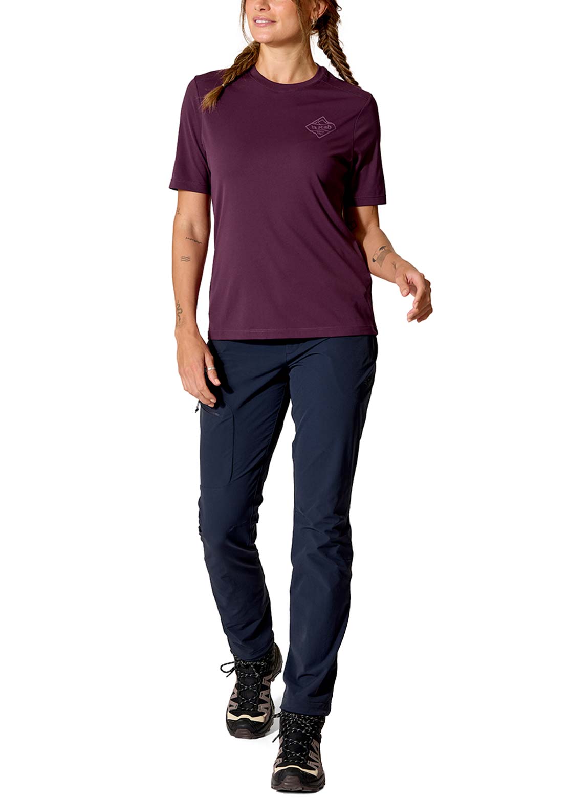 Rab Women's Force Stamp T-Shirt Mulberry