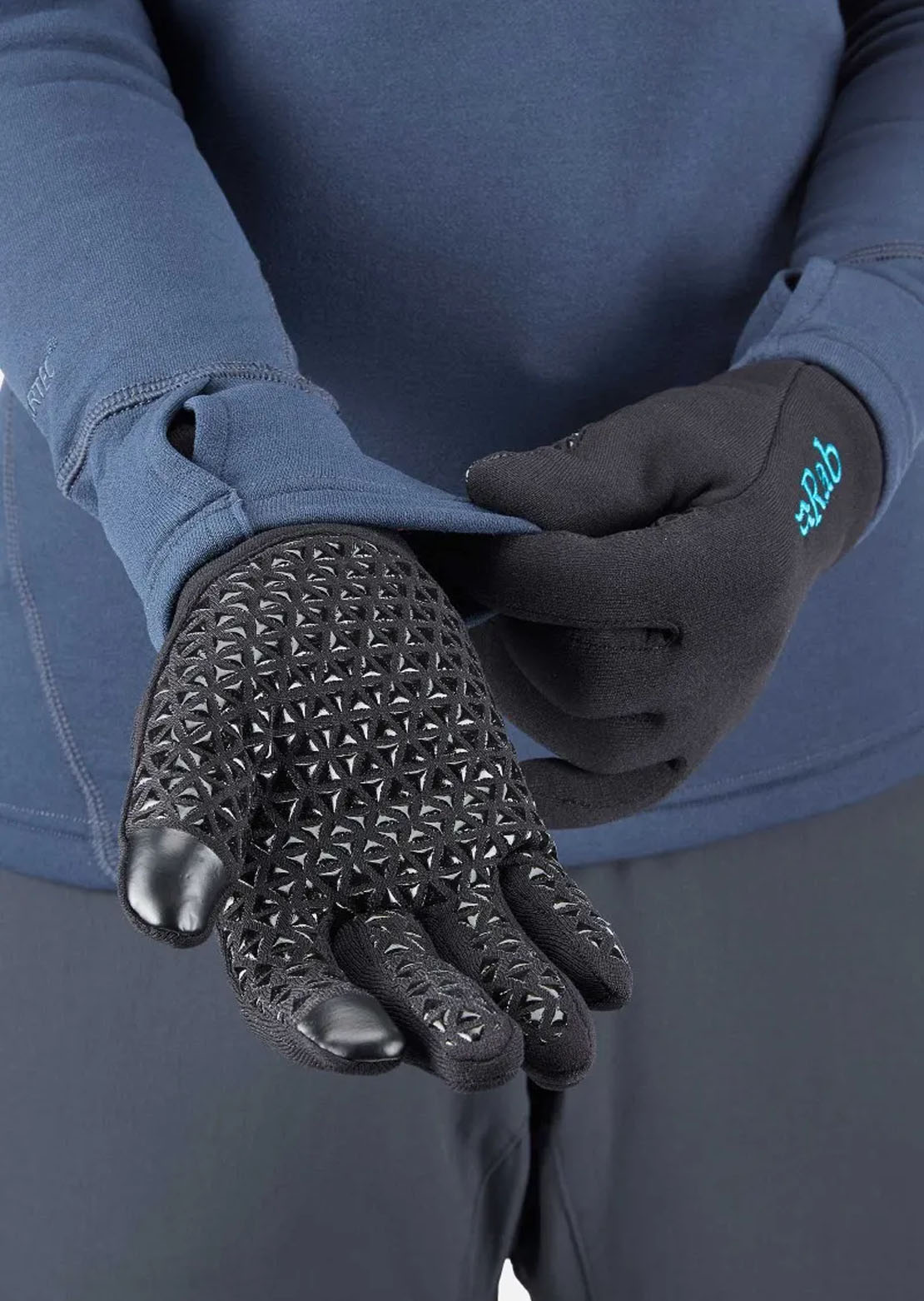 Rab Women's Power Stretch Contact Grip Gloves Black