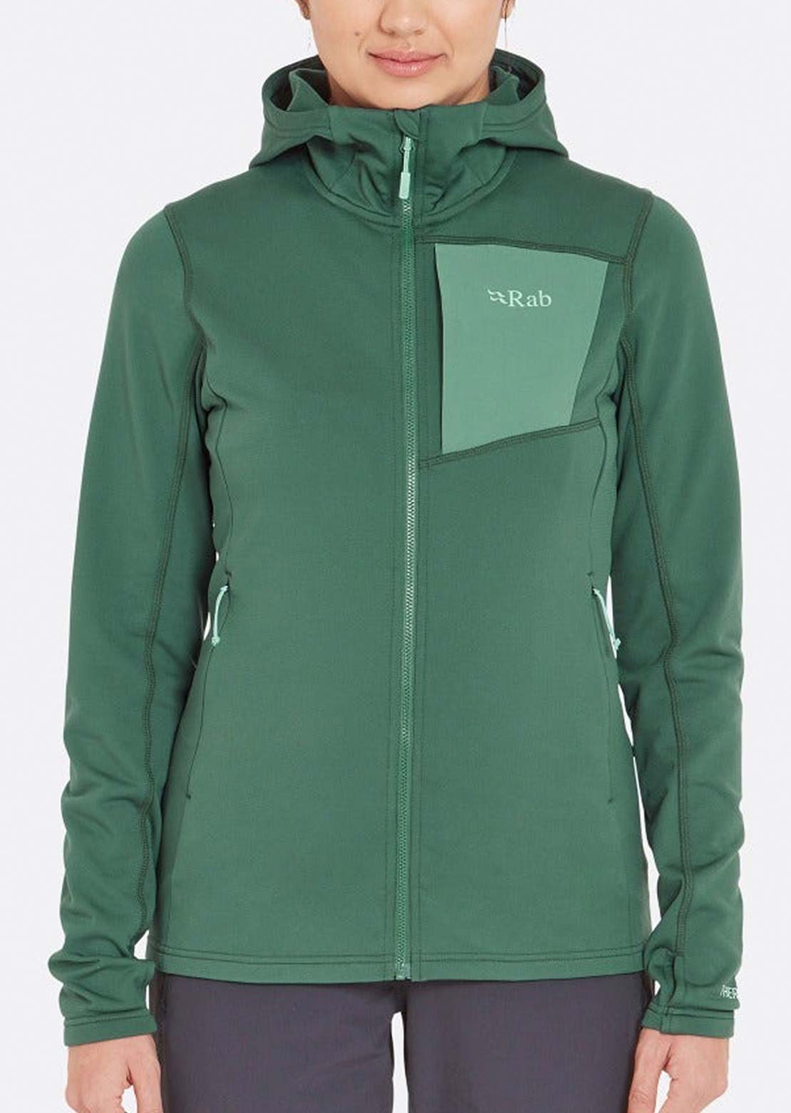 Rab Women's Superflux Hood Green Slate