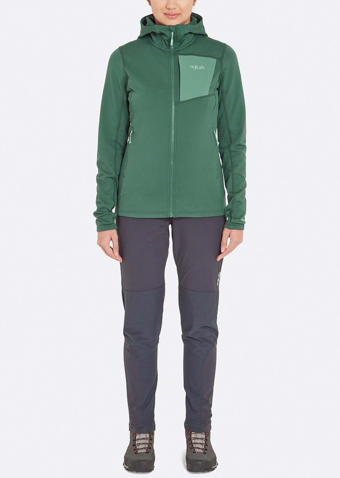 Rab Women's Superflux Hood Green Slate