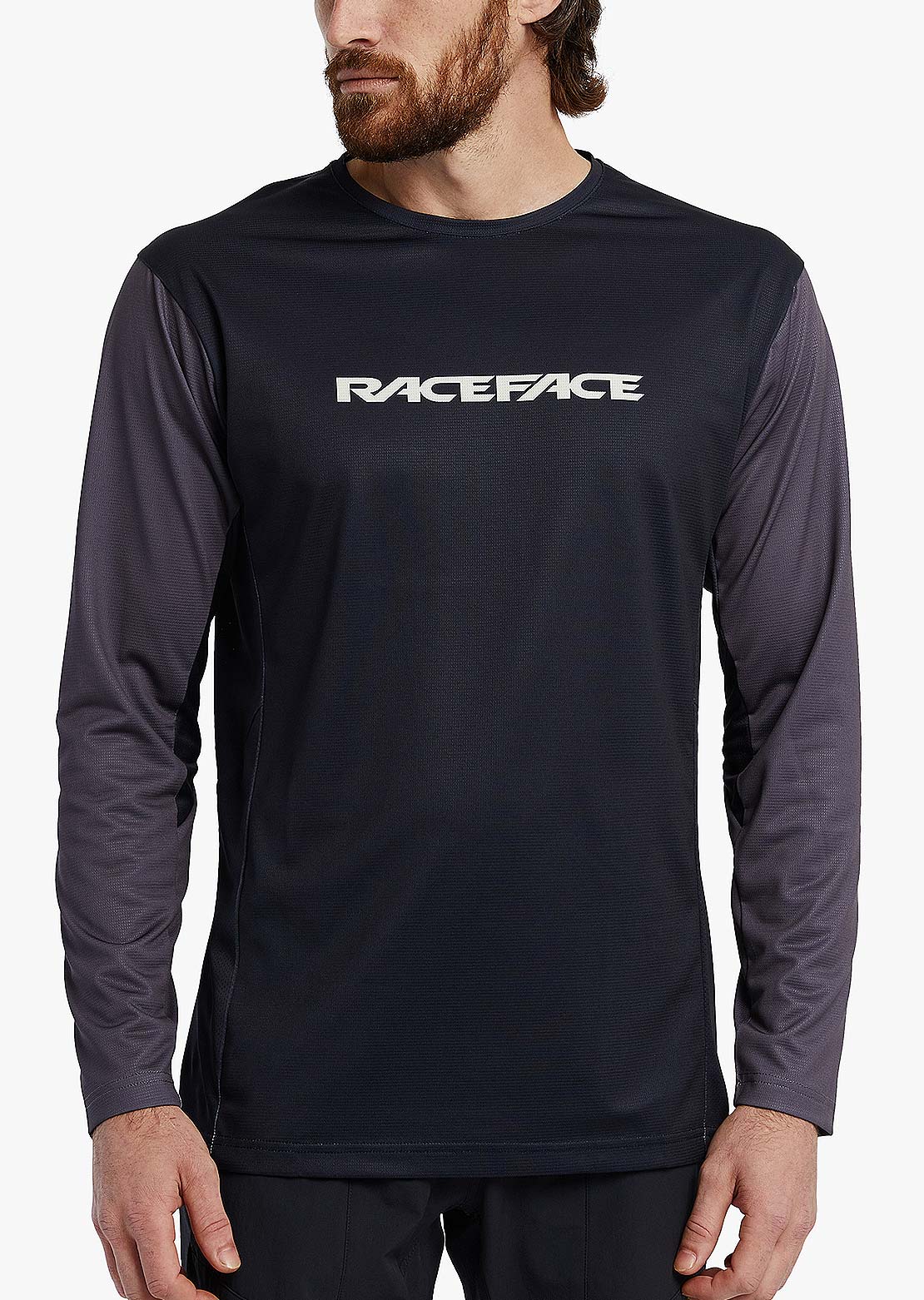 Race Face Men's Indy Long Sleeve Jersey Charcoal