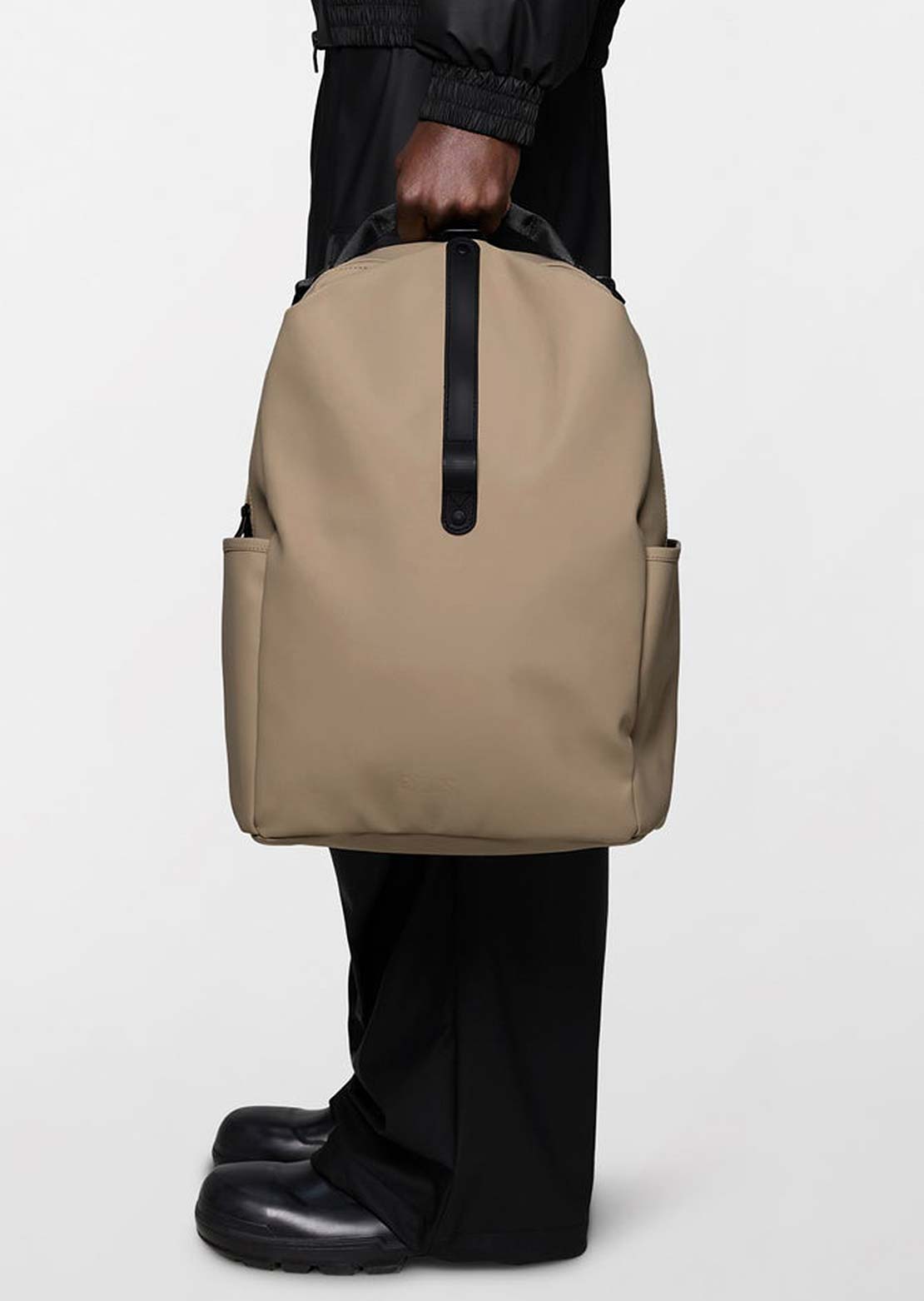 RAINS Unisex Clip Front W3 Backpack Beige