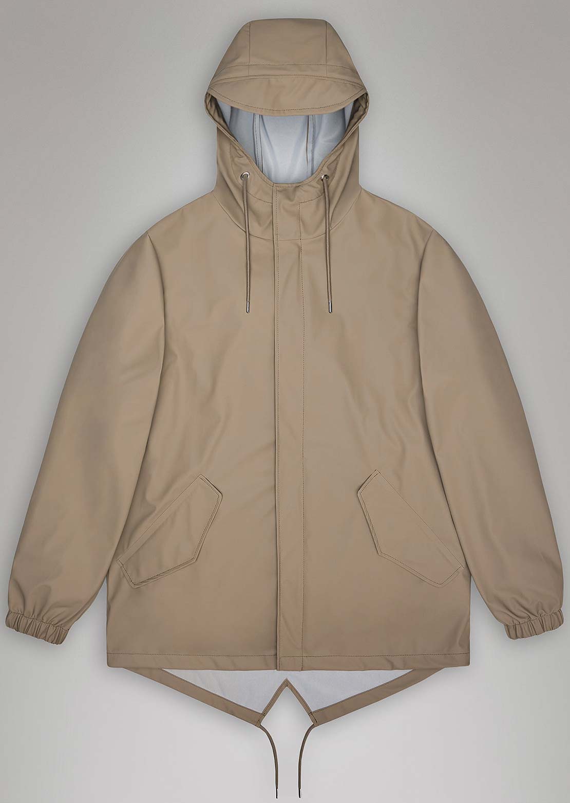 RAINS Unisex Fishtail W3 Jacket Beige
