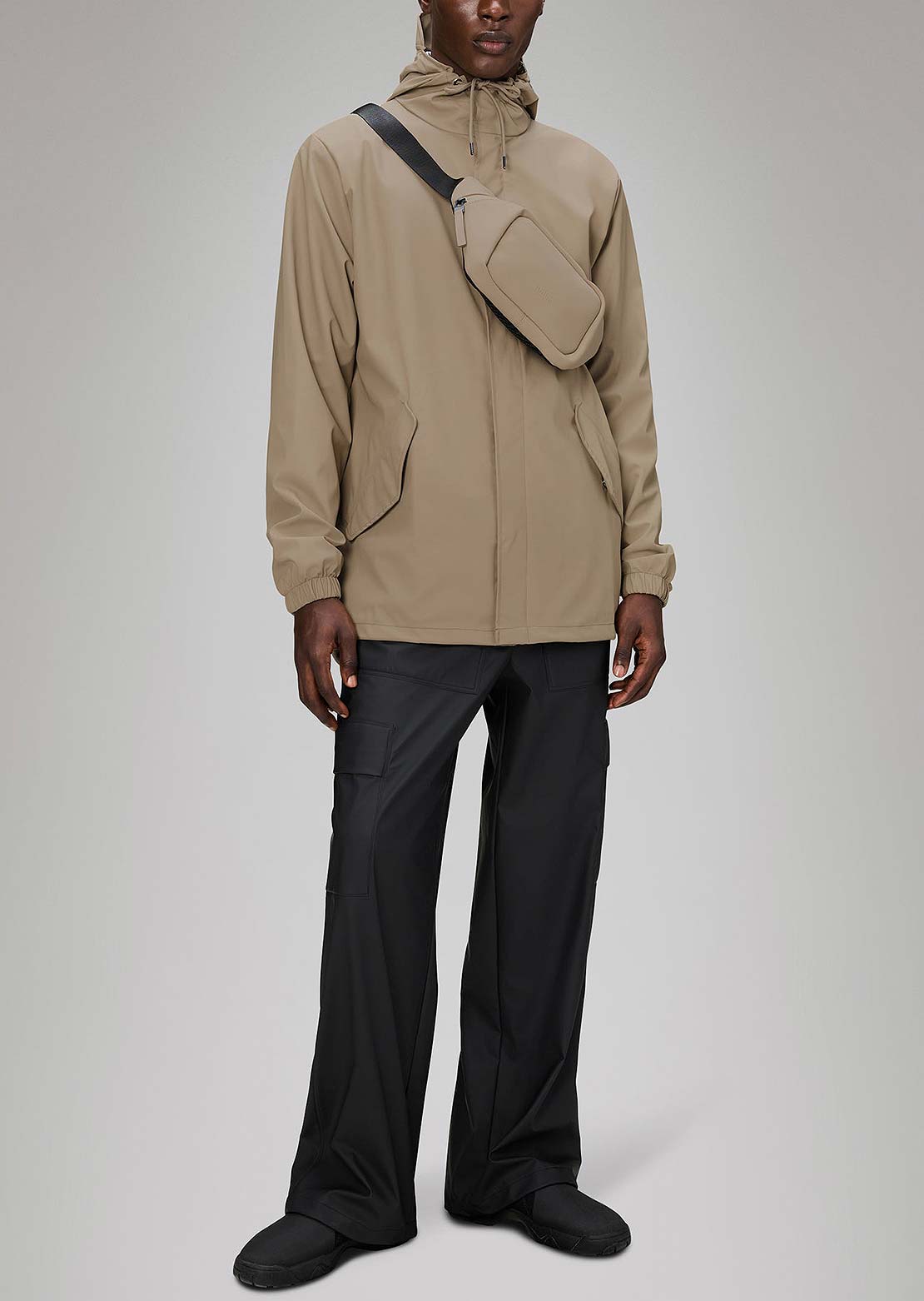RAINS Unisex Fishtail W3 Jacket Beige