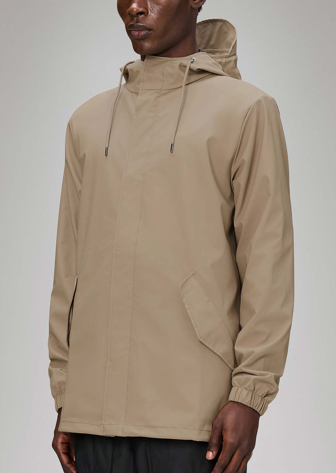 RAINS Unisex Fishtail W3 Jacket Beige