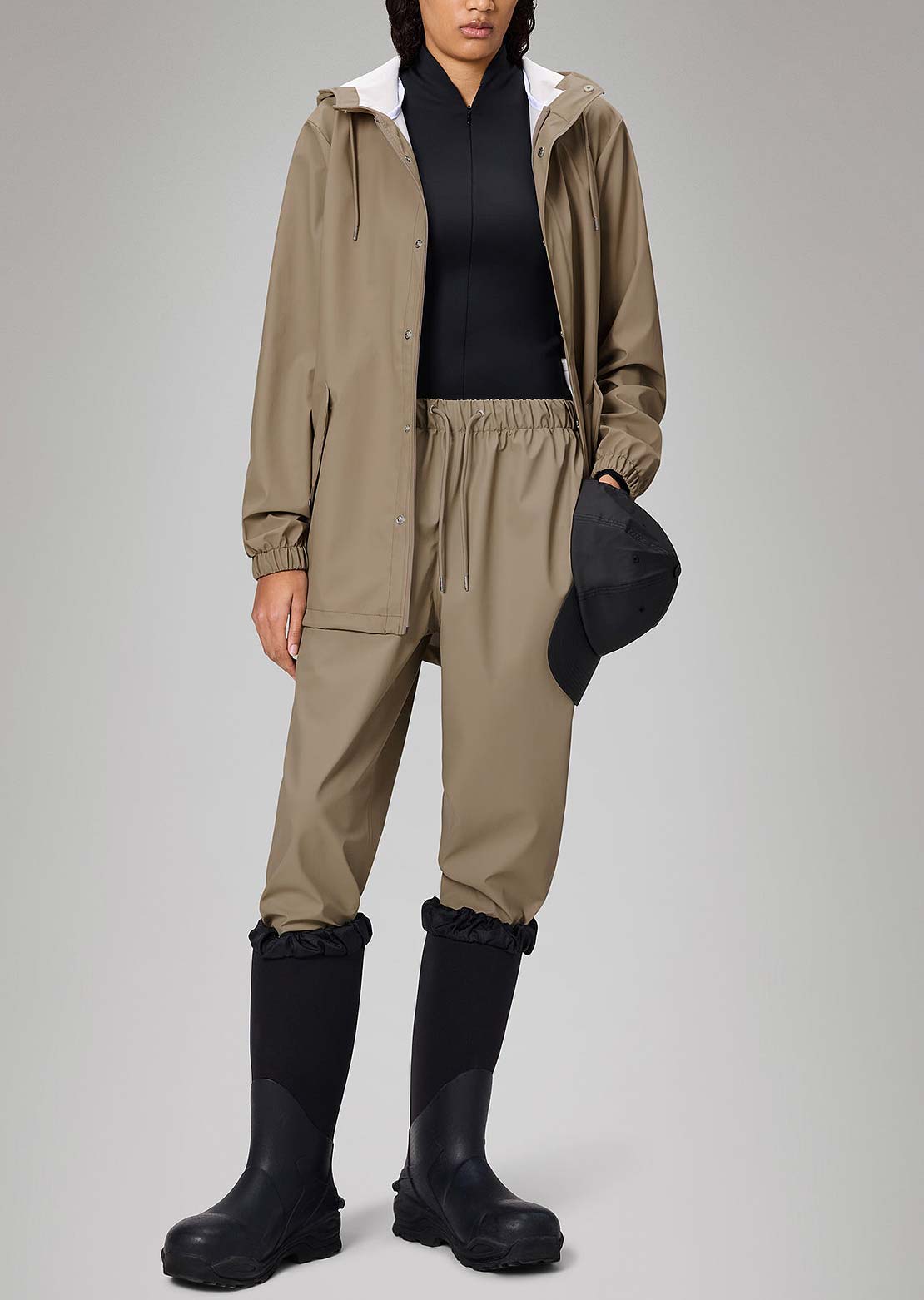 RAINS Unisex Fishtail W3 Jacket Beige