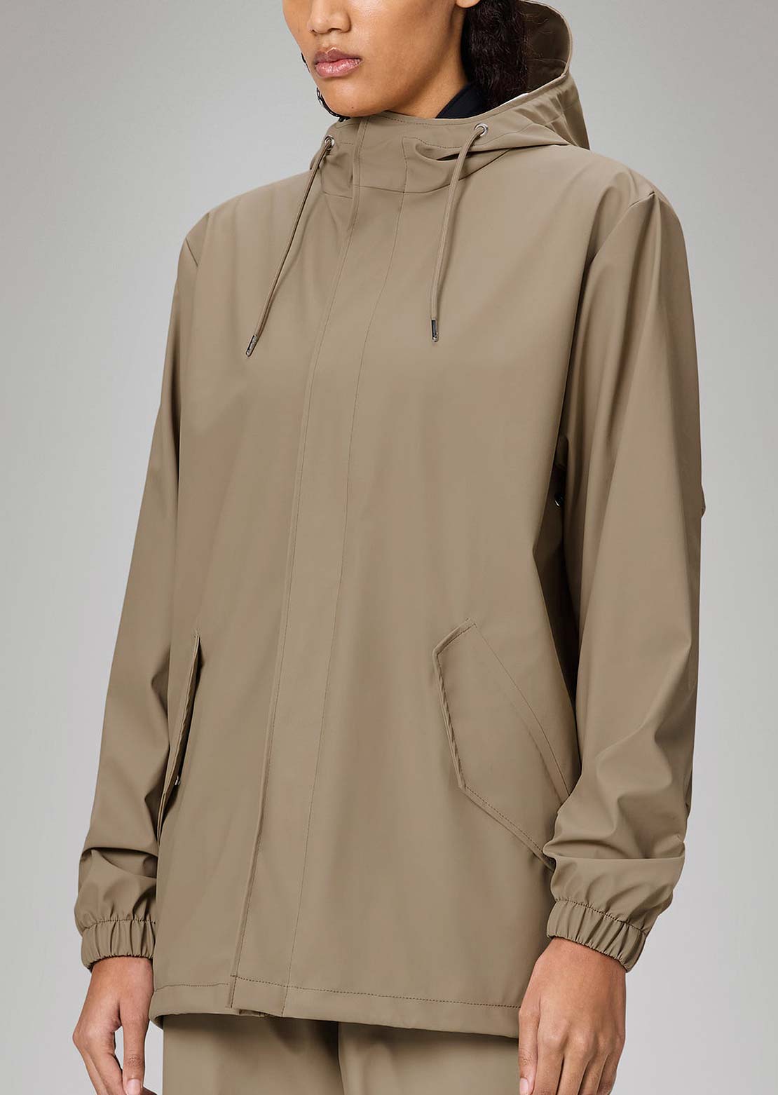 RAINS Unisex Fishtail W3 Jacket Beige
