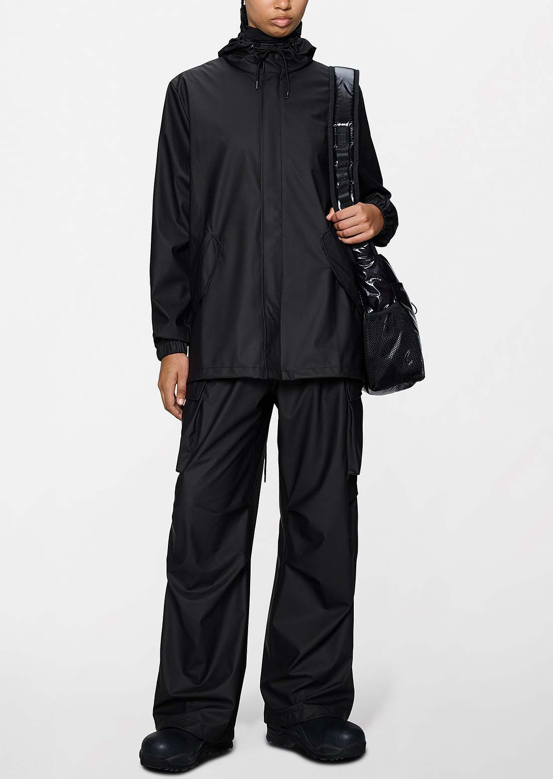 RAINS Unisex Fishtail W3 Jacket Black