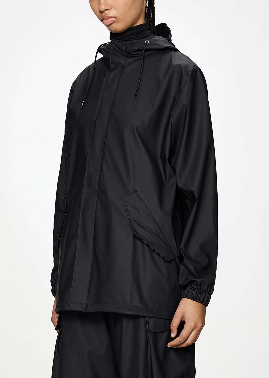 RAINS Unisex Fishtail W3 Jacket Black