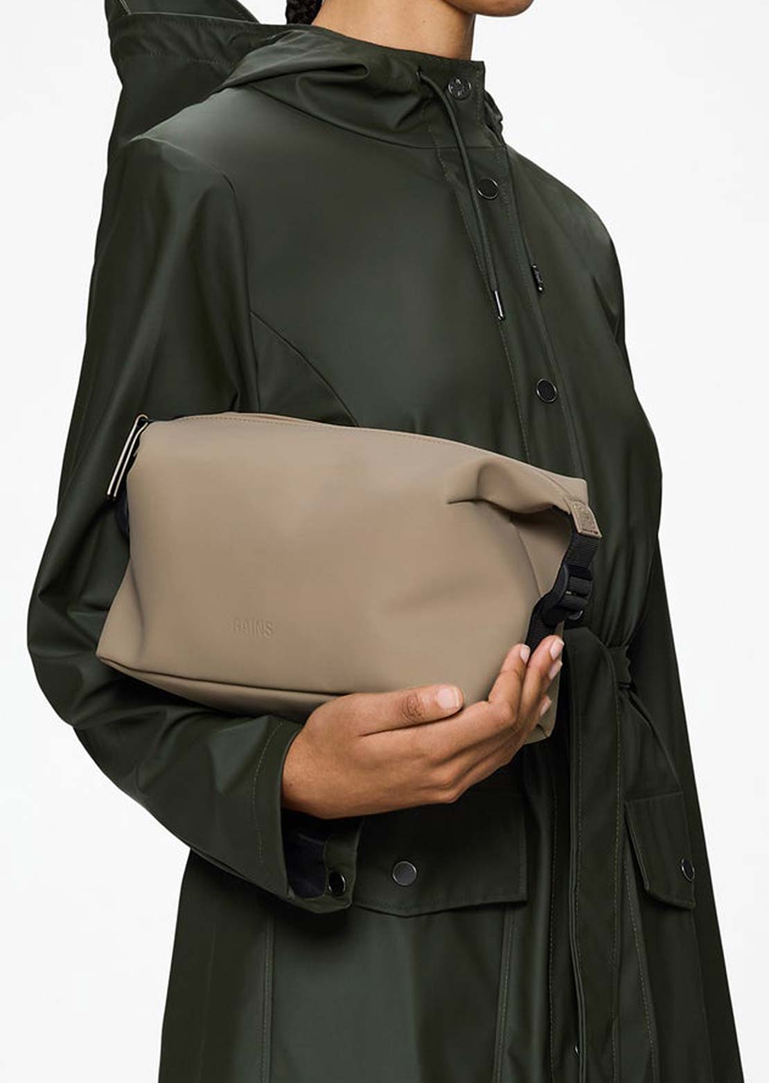 RAINS Unisex Hilo W3 Wash Bag Beige