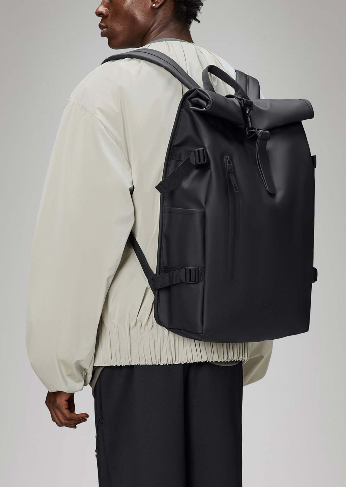 rains backpack large RAINS Unisex Large W3 Rolltop Rucksack