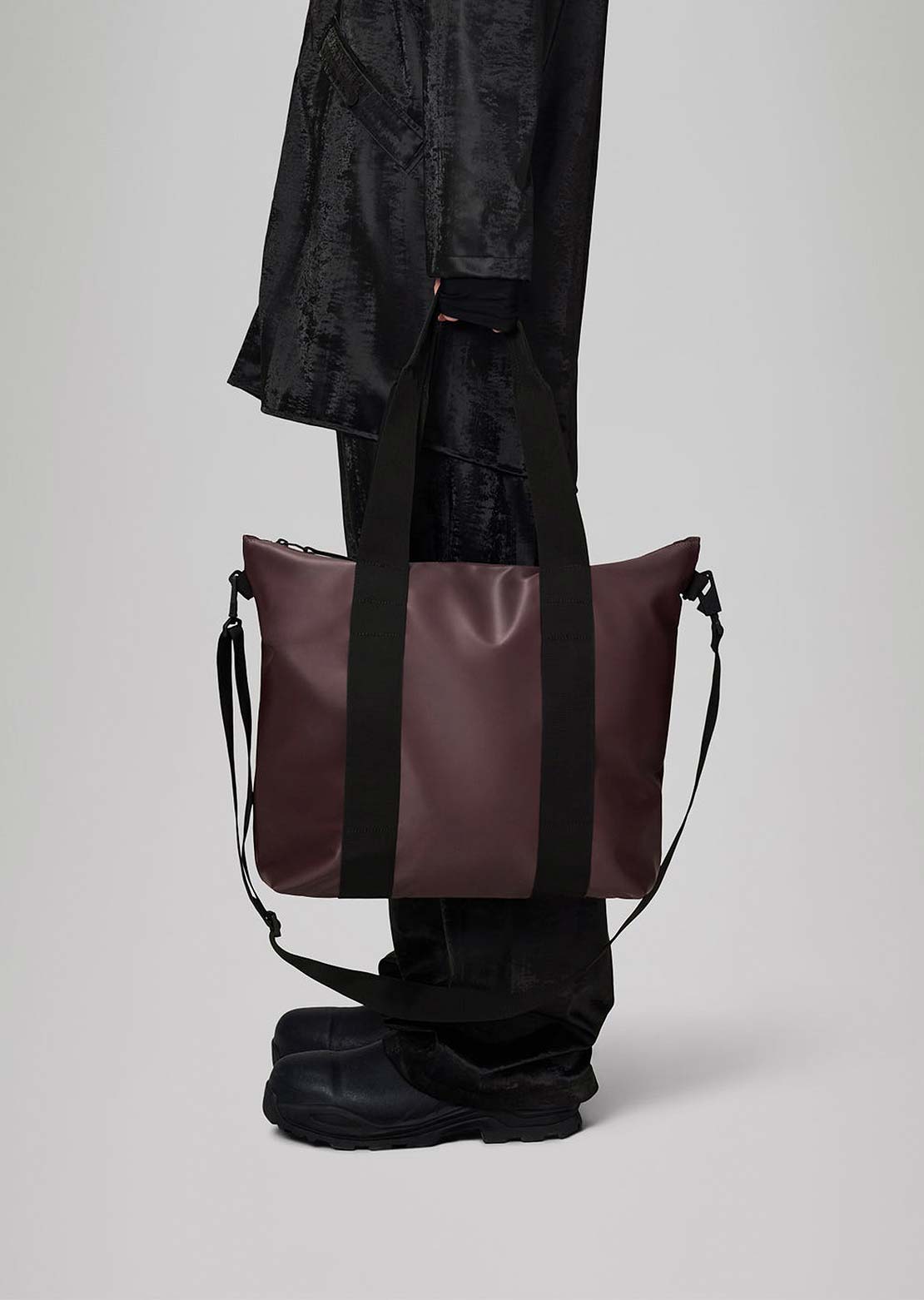RAINS Unisex Mini W3 Tote Bag Depth