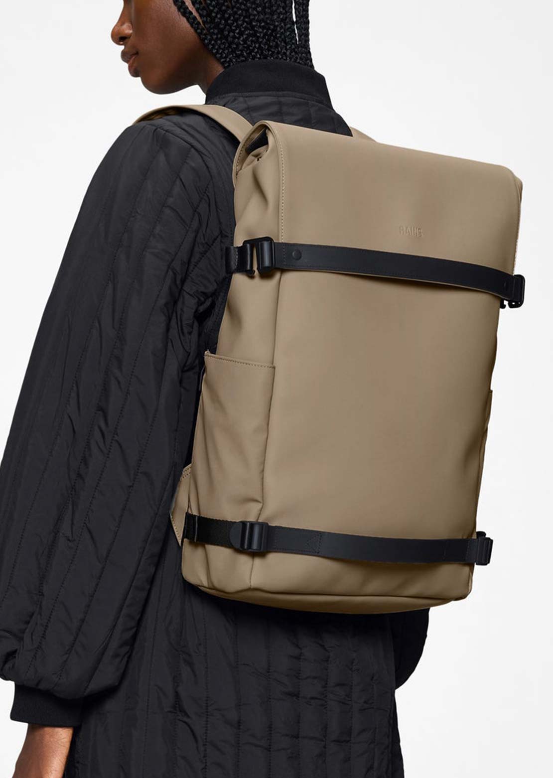 RAINS Unisex OTG W3 Backpack Beige