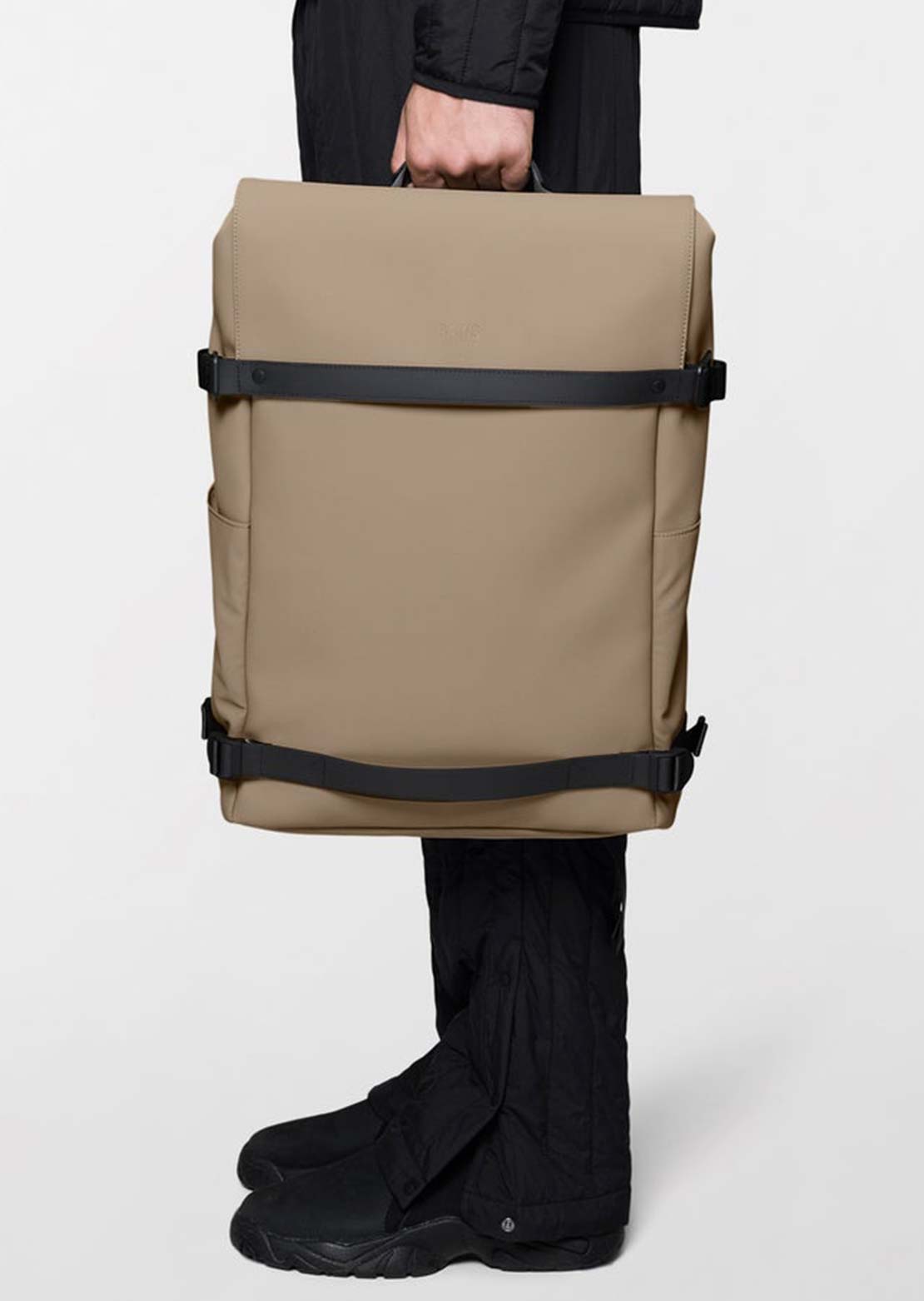 RAINS Unisex OTG W3 Backpack Beige