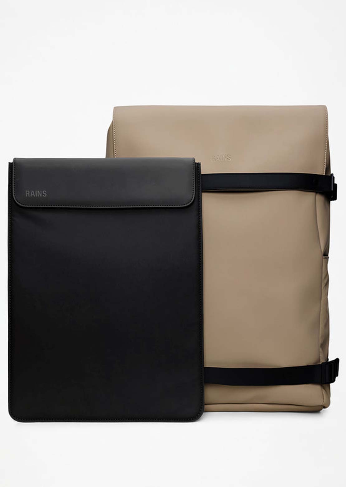 RAINS Unisex OTG W3 Backpack Beige