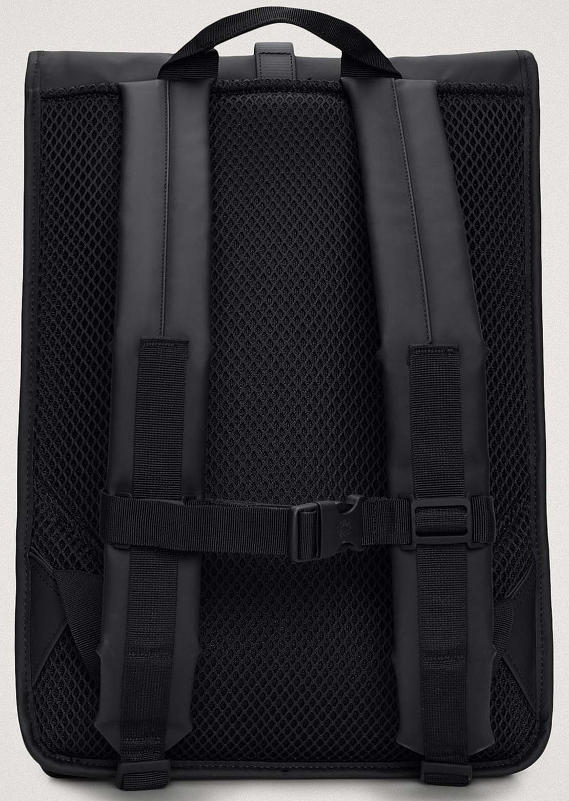 RAINS Unisex Rolltop Rucksack Backpack Black