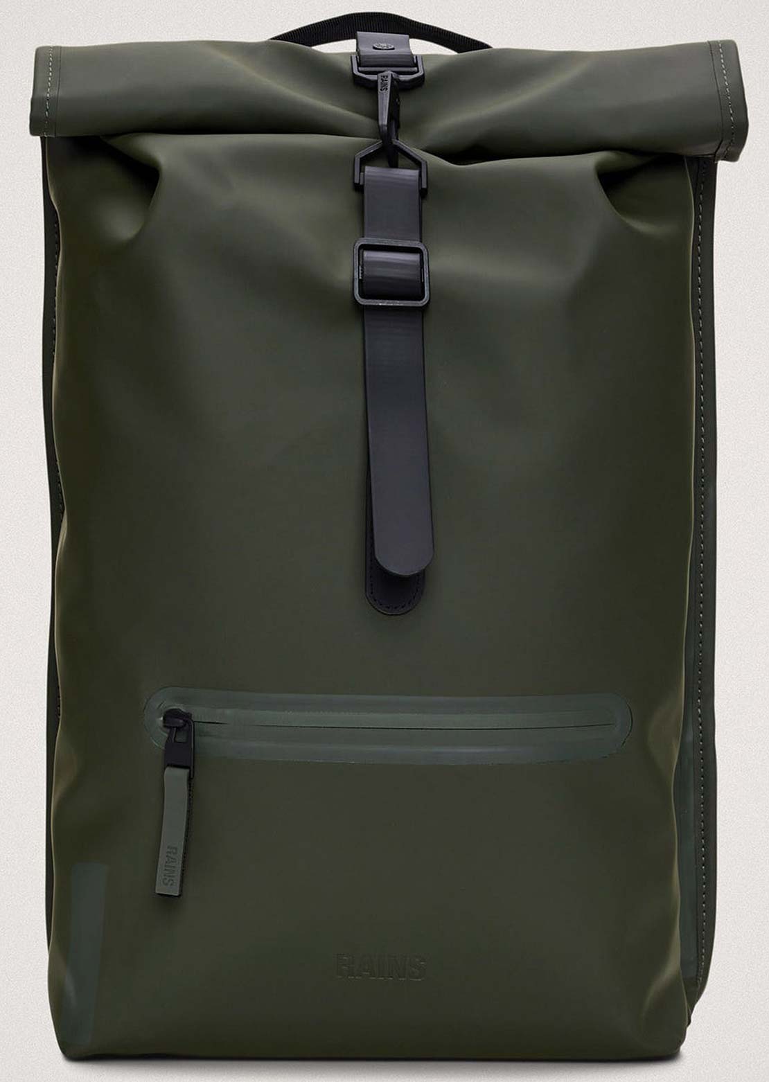 RAINS Unisex Rolltop Rucksack Backpack Green